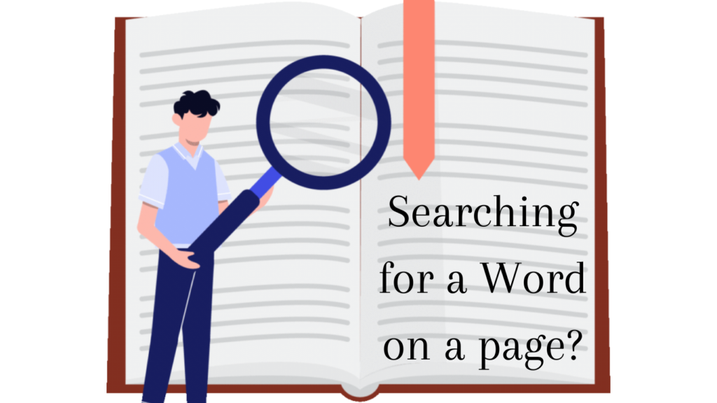How to search for a word on a page